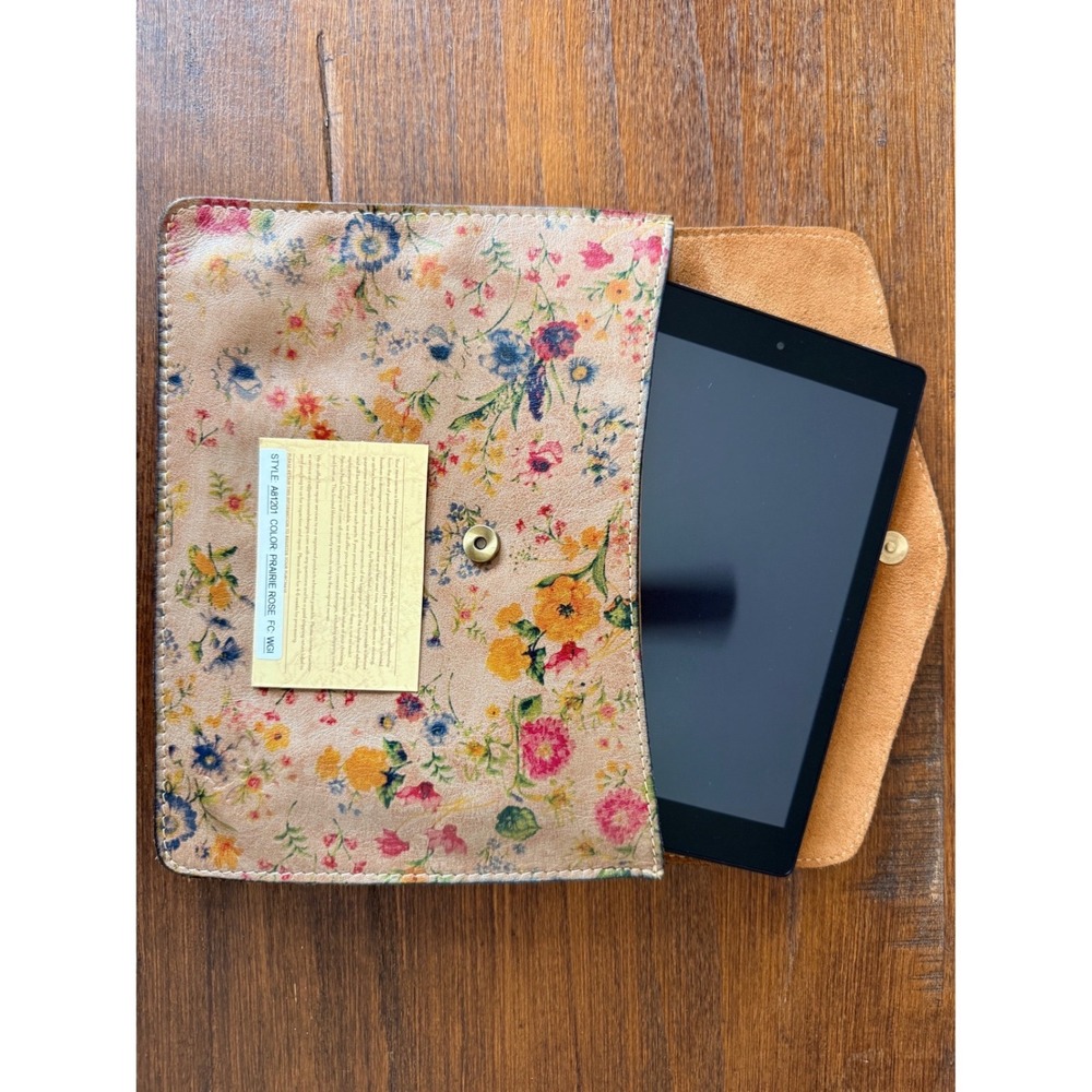 Patricia Nash Prairie Rose Envelope Tablet Sleeve Leather Floral Pouch A81201